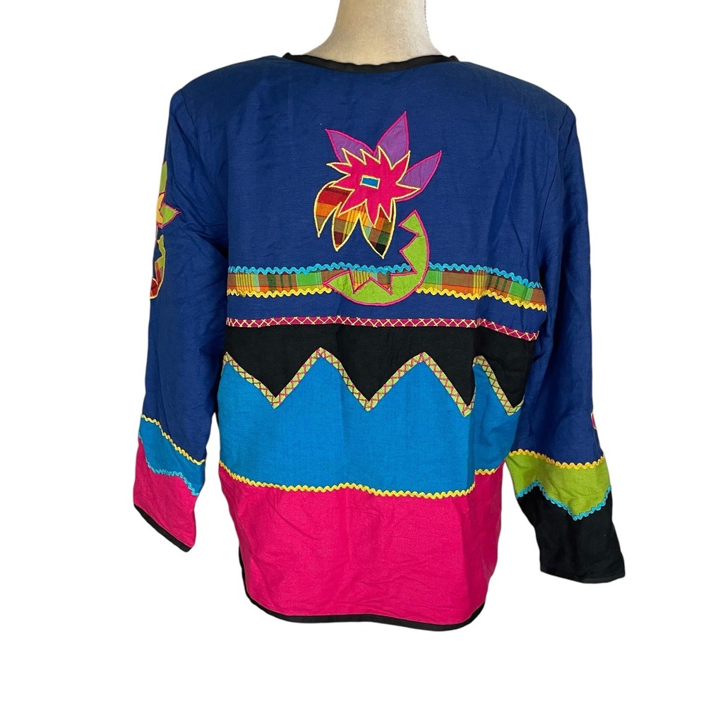 NWT Indigo Moon Rainbow Patchwork‎ Boho Embroider… - image 4